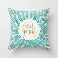 Ljojo Mint Green Geometric Animal Print Pillowcase for Home and Office Decor