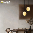 Ljojo Copper Pendant Light Spanish Marble Hanging Lighting Luxury Design
