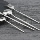 Golden Black Cutlery Set 24Pcs Stainless Steel Knife Fork Spoon Tableware Ljojo