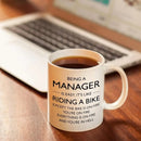 Ljojo Manager Mug - Easy Manager Gifts for Women Men Birthday Novelty Coffee Cup
