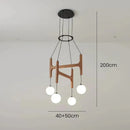 LED Glass Pendant Light Chandelier for Home Decoration - Stylish Minimalist Art Wood Lamps by Ljojo