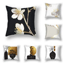 Black Gold Sun Cushion Cover Vase - Ljojo Home Pillowcase Square Cushions