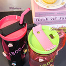 Ljojo 1300ml Tumbler Cup with Handle, Lid, Straw - Big Plastic Travel Drink Bottle