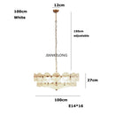 French Retro Brown Amber Glass Living Room Chandelier - New American Minimalist Luxury Pendant Light by Ljojo