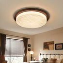 Ljojo LED Walnut Ceiling Lamp: Retro Aesthetic Wabi-sabi Master Bedroom Light