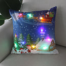 Ljojo LED Christmas Light Pillowcase 45cm - Super Soft Polyester Home Decor