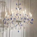 Ljojo French Blue Romantic Crystal Chandeliers - Luxury Glass Living Room Lighting