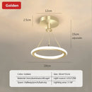 Ljojo LED Circle Ceiling Light Black Gold Lustres Home Decor Fixture