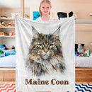 Ljojo Maine Coon Cat Lightweight Flannel Fleece Blanket