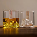 Ljojo 3D Mountain Whiskey Glass Set in Wooden Gift Box
