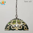 30CM Baroque Chandelier Tiffany Style Glass Lighting Retro Art Creative for Ljojo