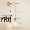 Ljojo Minimalist LED Wall Lamp with Pull Chain Switch