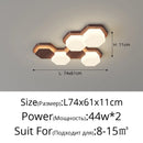 Industrial Bauhaus Wooden Honeycomb Waffle LED Ceiling Light Chandelier for Living Room by Ljojo