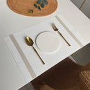Ljojo 30x45cm Luxe Woven Vinyl Placemats for Kitchen & Dining