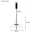 Nordic Glass Pendant Light Clear Gray Modern Hanging Lamp by Ljojo