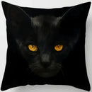 Ljojo  Black Cat Pillowcase  Decorative Square Cushion Cover 45*45cm