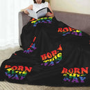 Ljojo LGBT Pride Rainbow Flag Fleece Throw Blanket