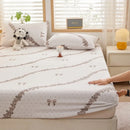 Ljojo 2025 Warm Fleece Fitted Sheet Set, Cozy Mattress Cover & Pillowcase, 3D Flower Design