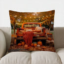 Autumn Blue Truck with Pumpkins Pillow Cover by Ljojo for Sofa Bedroom Car