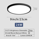 Ljojo 20" Smart LED Large Ceiling Light with APP Remote Control for Bedroom & Living Room