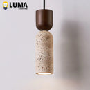 Ljojo Yellow Travertine Pendant Light - Elegant Cave Stone Hanging Lighting for Home Decor