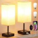 Ljojo LED Desk Lamp with USB Charge Ports, Dimmable Bedside Reading Light