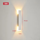 Ljojo 18W LED Black Wall Lamp Outdoor Waterproof Aluminum Wall Lights