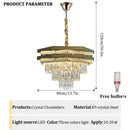 Gold Round Modern Crystal Chandelier | 3 Level Ceiling Light for Living Room by Ljojo