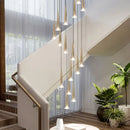 Ljojo Luxury Crystal LED Staircase Chandelier - Creative Long Stair Lighting Fixtures