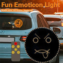 Ljojo LED Emoticon Car Sign Light with Remote Control Switch, 4 Modes