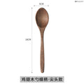 Ljojo Long Handle Wooden Soup Spoon Set of 6