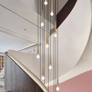 Ljojo Luxury LED Chandelier: Modern Crystal Pendant Light for Staircase Island Hanging