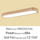 Ljojo Bauhaus Solid Wood Strip LED Ceiling Light Chandelier for Living Room Decor