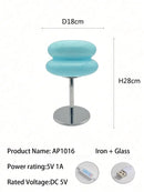 Ljojo Macaron Glass Table Lamp Trichromatic Dimming Bedroom Night Light
