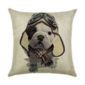 Cute Dog Watercolor Linen Cushion Cover 45*45cm - Ljojo