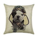 Cute Dog Watercolor Linen Cushion Cover 45*45cm - Ljojo