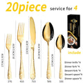 Ljojo 20-Piece Stainless Steel Western Style Tableware Set for Hotels & Steakhouses