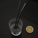 Ljojo Metal Drinking Straws Set - Eco-friendly Stainless Steel, 6pcs Bent Reusable Straw Kit