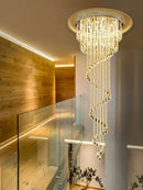 Ljojo Luxury Crystal Chandelier LED Light Fixture for Living Room & Villa