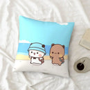 Cute Panda Bears Printed Pillow Case for Sofa Decoration by Ljojo