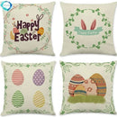 Easter Rabbit Eggs Design Linen Pillowcase - Ljojo Brings Spring Joy