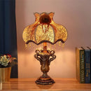 Ljojo Luxe European Table Lamp: LED Retro Desk Light for Living Room, Bedroom, Villa