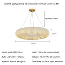 Ljojo Luxury Crystal Pendant Light with LED E14 Bulbs for Living Room