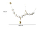 French Cream Designer Pearl Chandelier Luxury Pendant Light for Dining Table by Ljojo.
