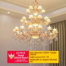 European Jade Lamp Crystal Pendant Lights French LED for Luxury Grand Hotel Staircase by Ljojo