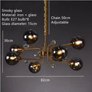 Ljojo Round Restaurant Glass LED Pendant Light | Luxury Industrial Home Decor Chandelier