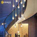 Ljojo Luxury Crystal Staircase Chandelier for Living Room Home Decoration