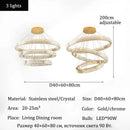 Crystal LED Chandelier with Remote Control for Villa Staircase | Ljojo Luxurious Hollow Design