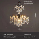 American Retro Crystal Pearl Lustre Chandeliers for Living Room by Ljojo