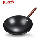 Ljojo 32cm Traditional Iron Wok Pan Non-stick High Quality Frying Cookware